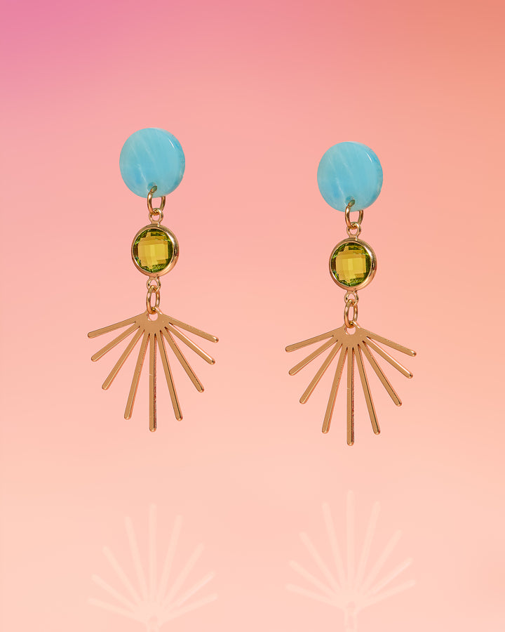 Minerva Cool Three Tier Dangle Earrings