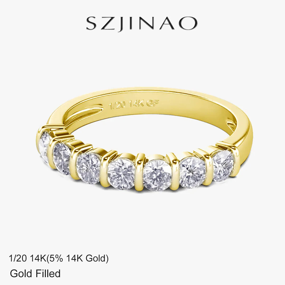 Sparkling Moissanite Gold Ring