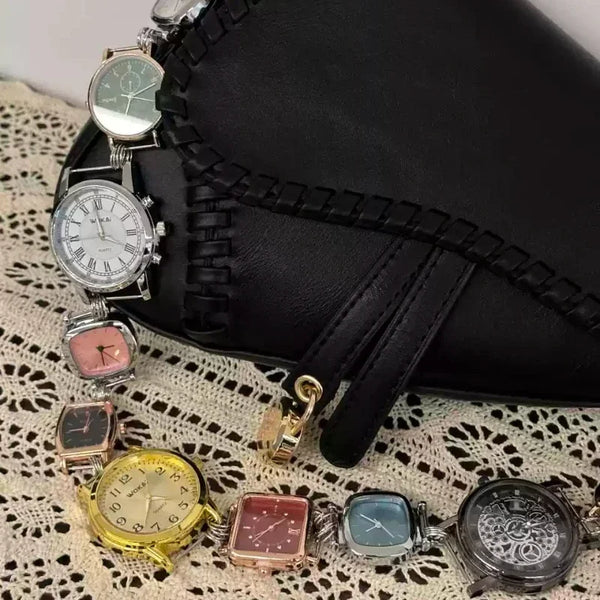 Chic Saddle Bag with Watch Handle