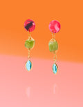Good Fortune Jade Glam Dangles Red Multi