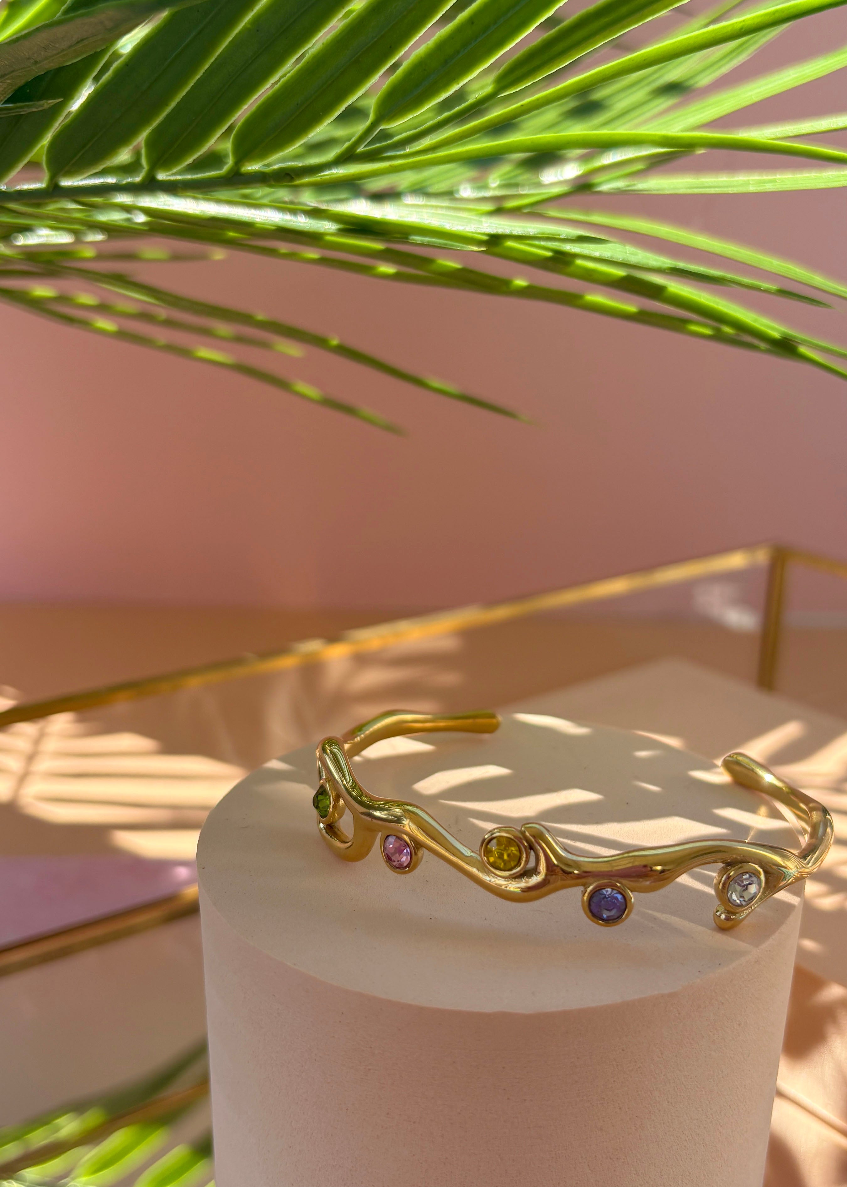 Estelle Crystal Adjustable Cuff Water Resistant