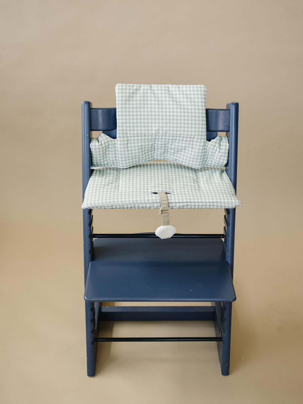 Sage Green Gingham Cushion for the Stokke Tripp Trapp Highchair - Wipeable Cover - Baby Highchair Accessories